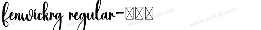 fenwickrg regular字体转换